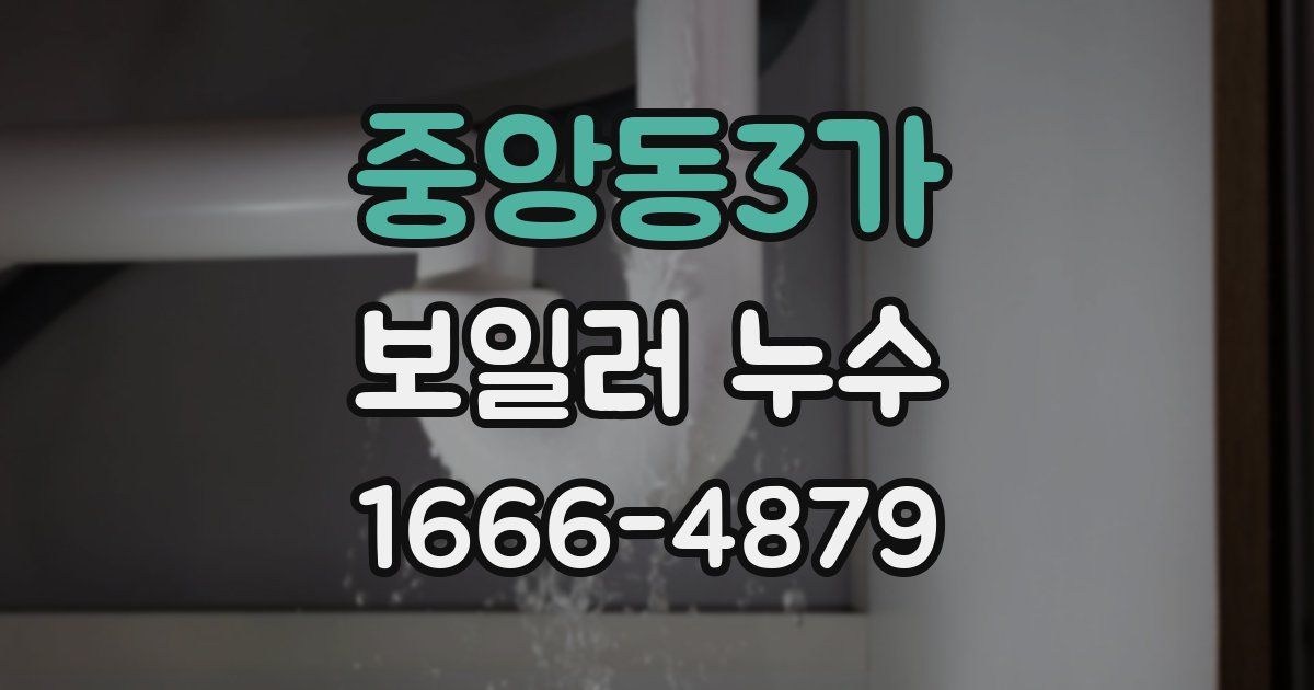 중앙동3가 보일러 누수