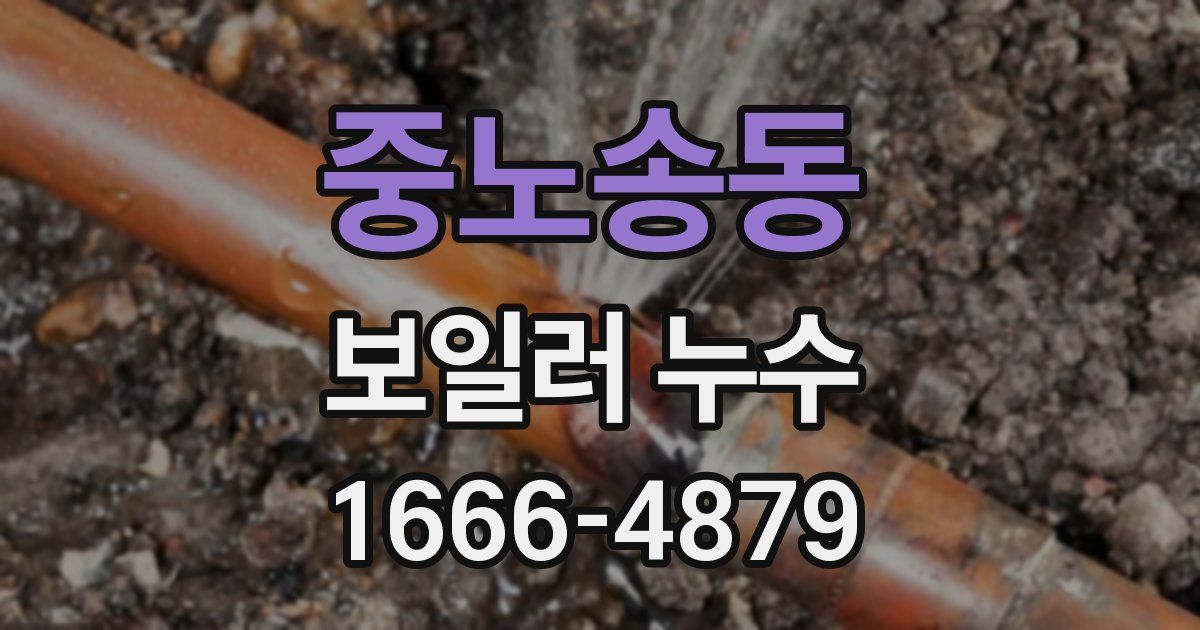 중노송동 보일러 누수
