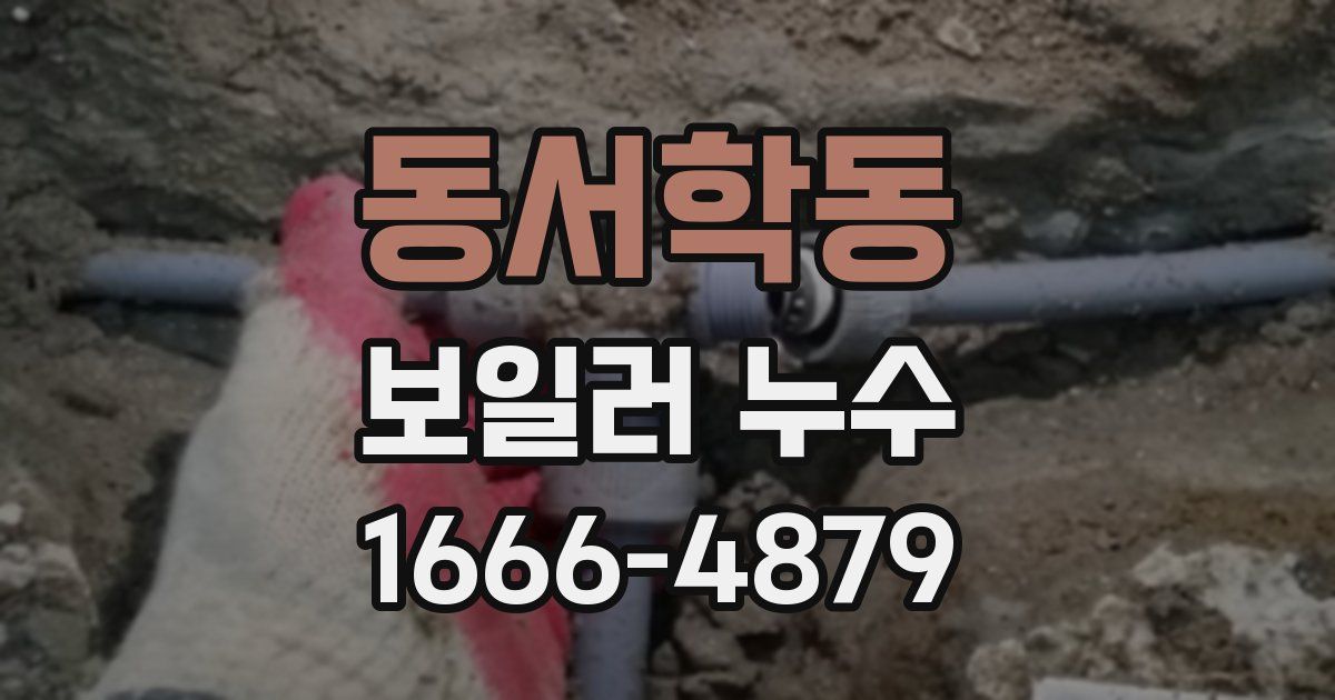 동서학동 보일러 누수