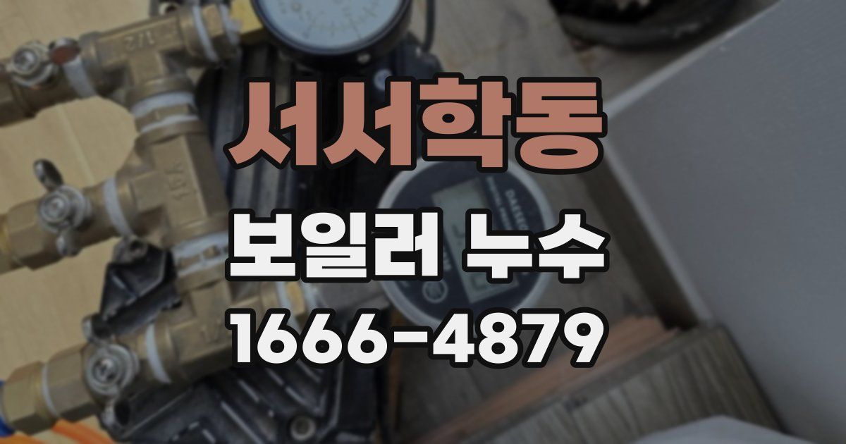 서서학동 보일러 누수