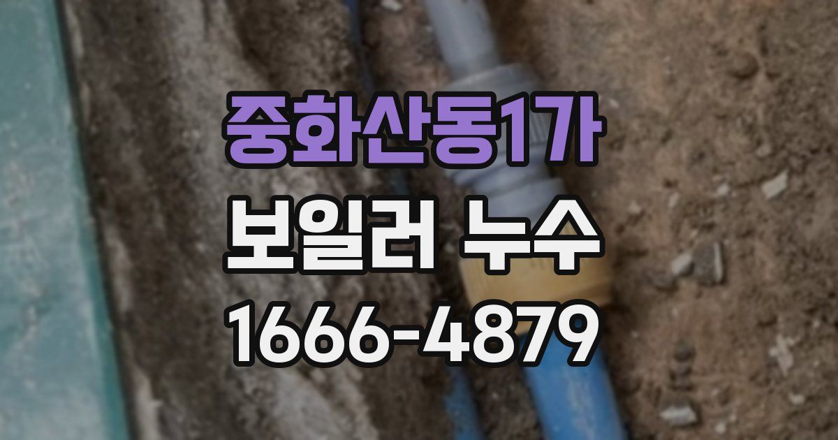 중화산동1가 보일러 누수