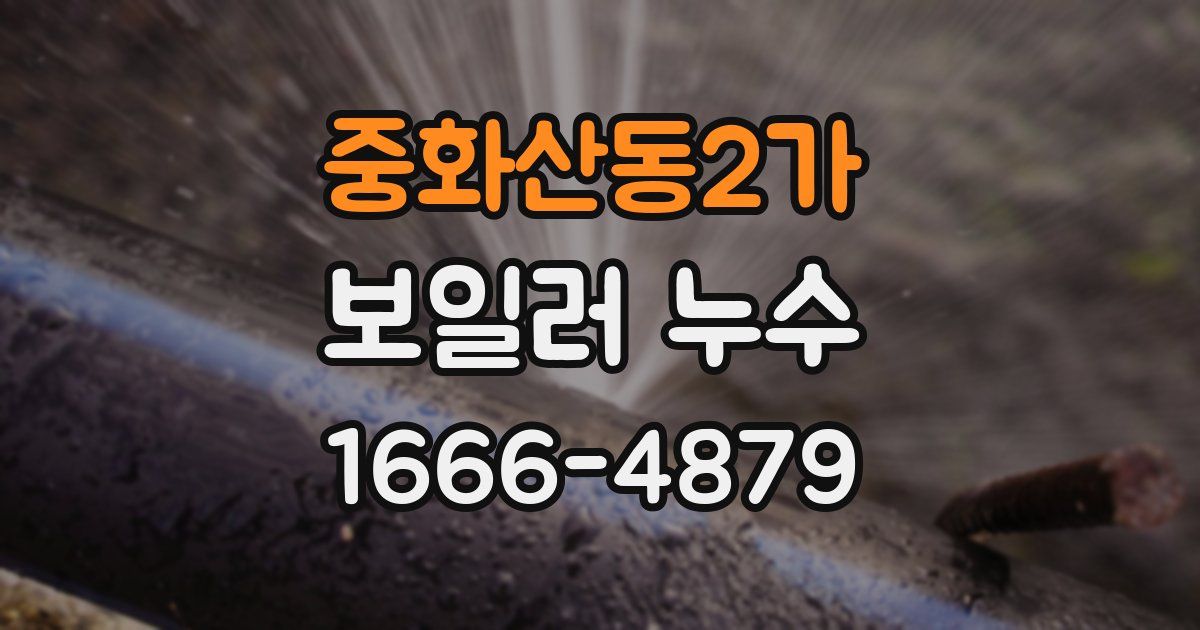 중화산동2가 보일러 누수