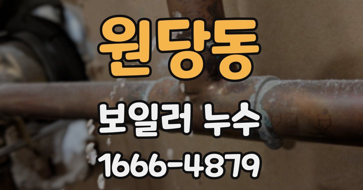 원당동 보일러 누수