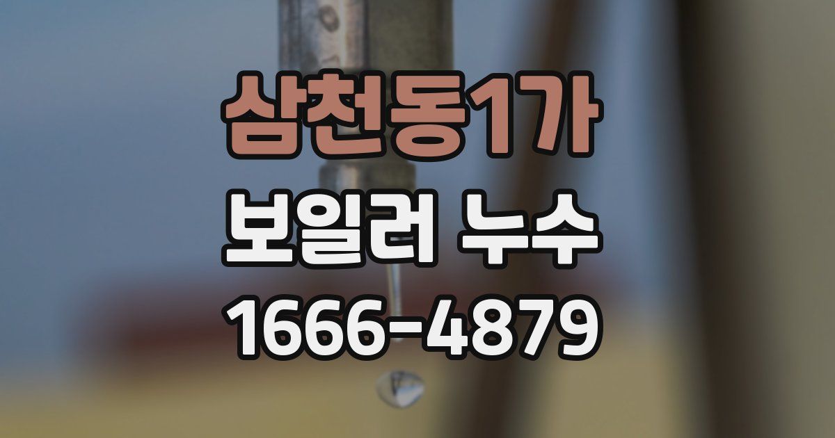 삼천동1가 보일러 누수