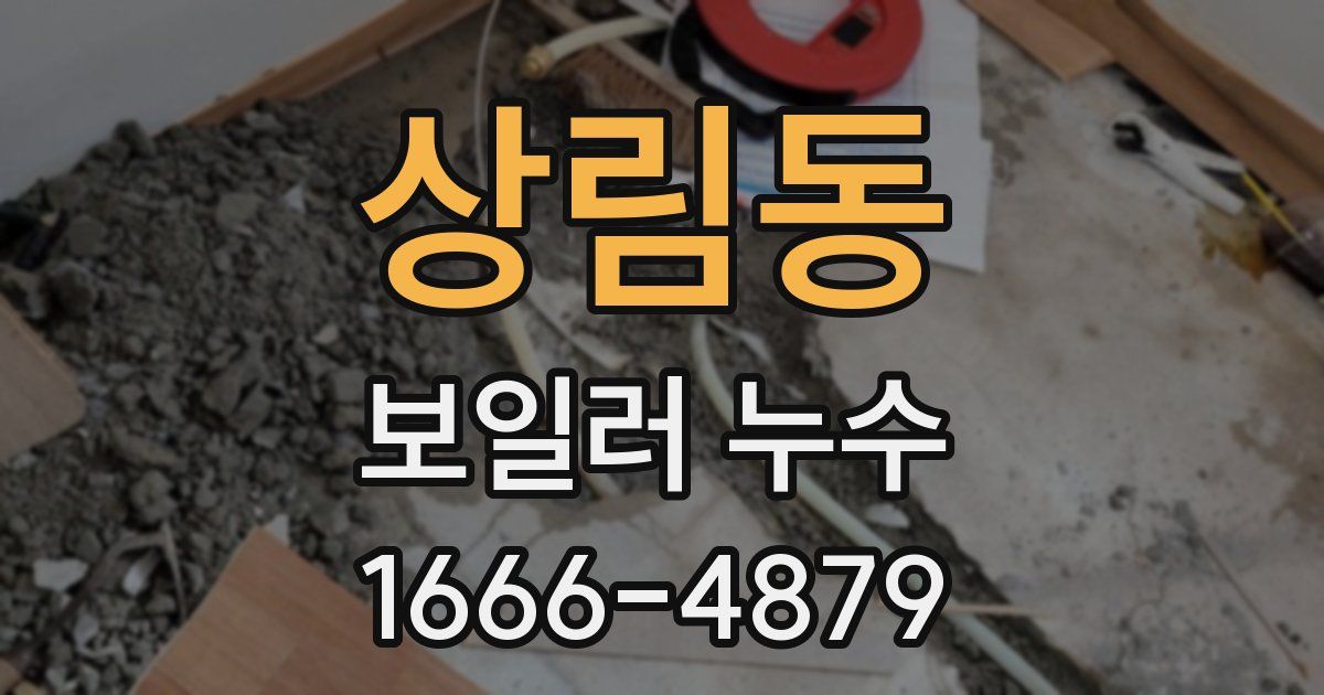 상림동 보일러 누수