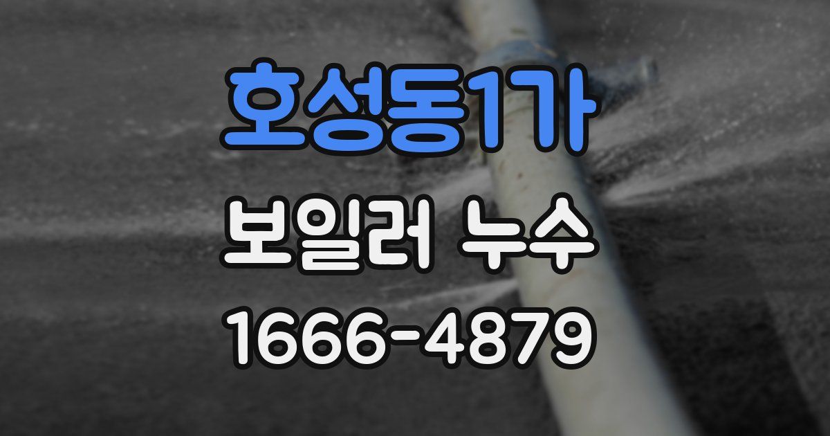 호성동1가 보일러 누수