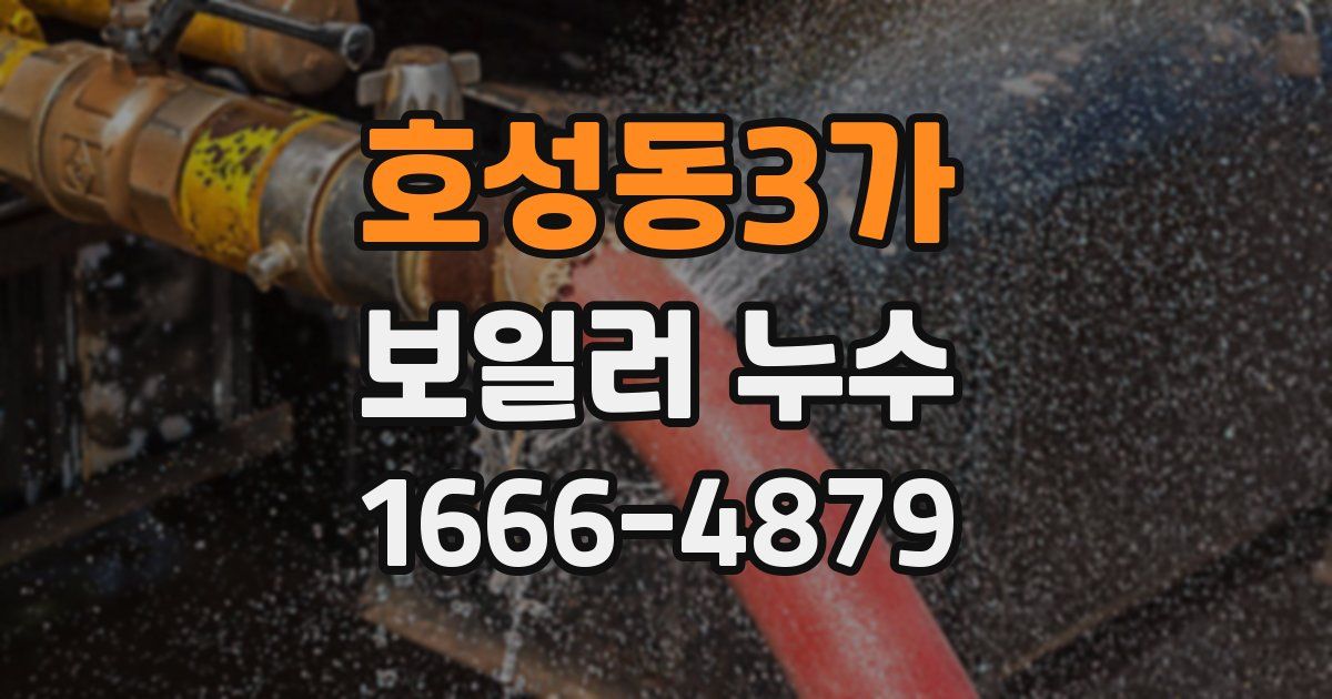 호성동3가 보일러 누수