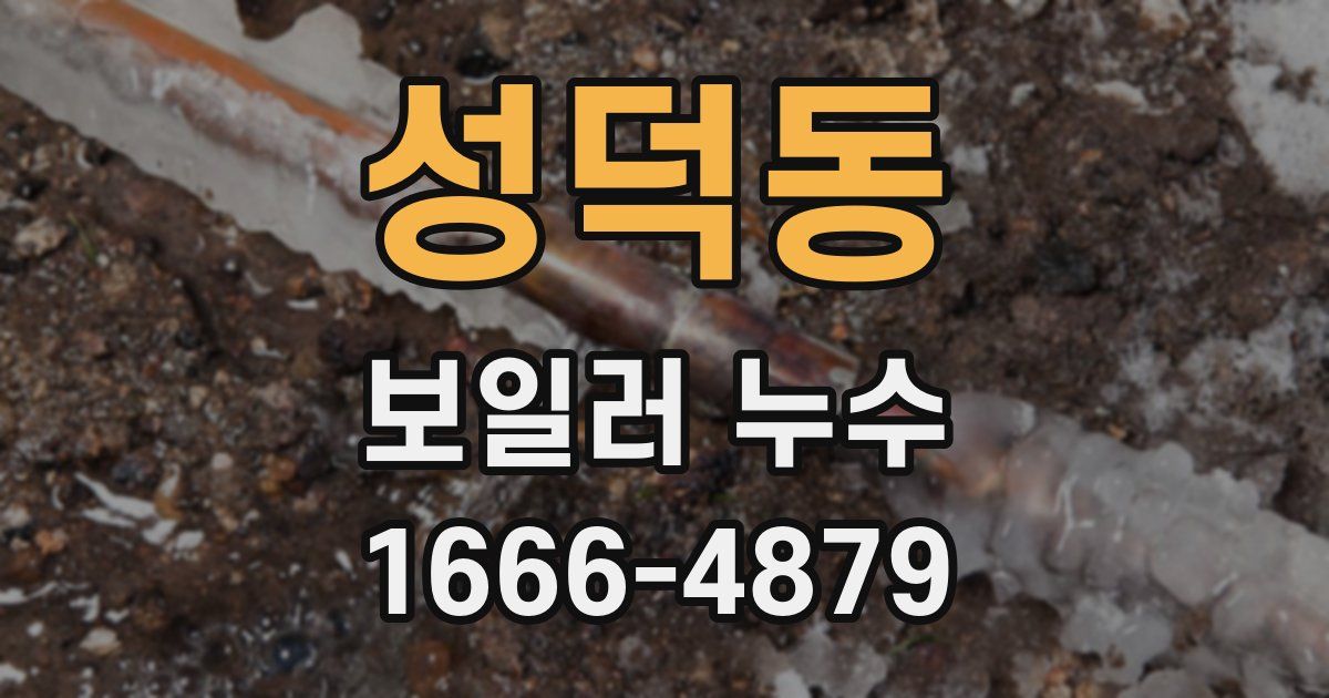 성덕동 보일러 누수