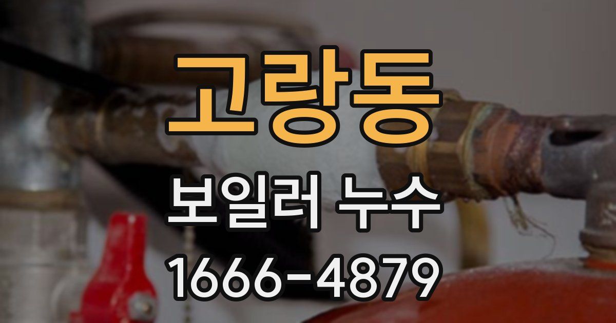 고랑동 보일러 누수
