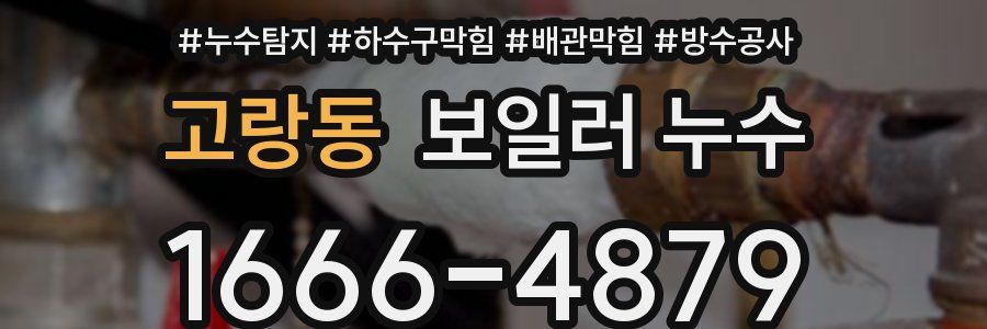 고랑동 보일러 누수
