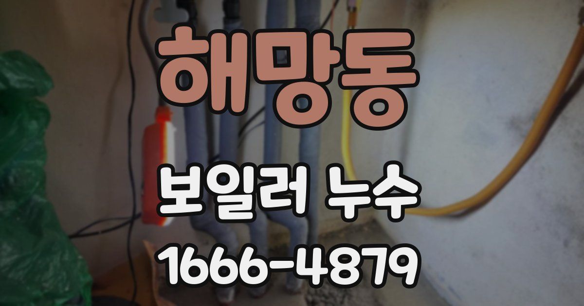 해망동 보일러 누수