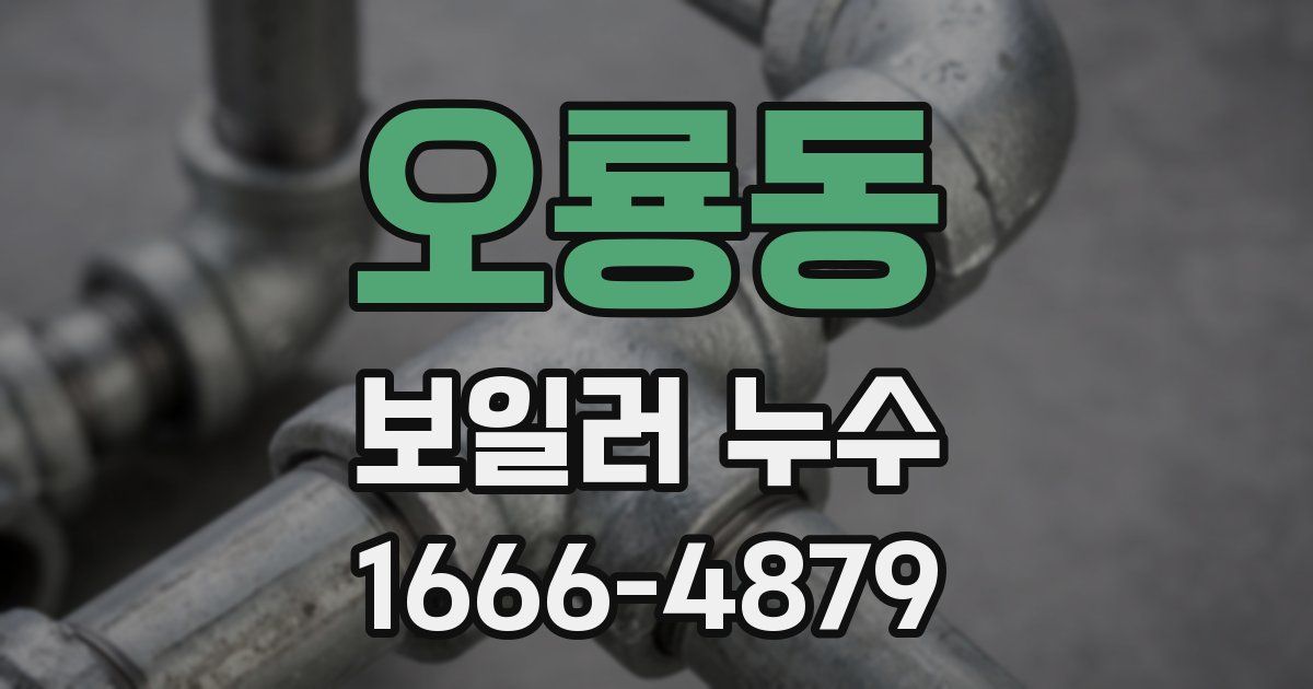 오룡동 보일러 누수
