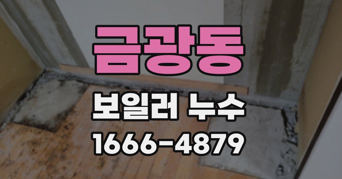 금광동 보일러 누수