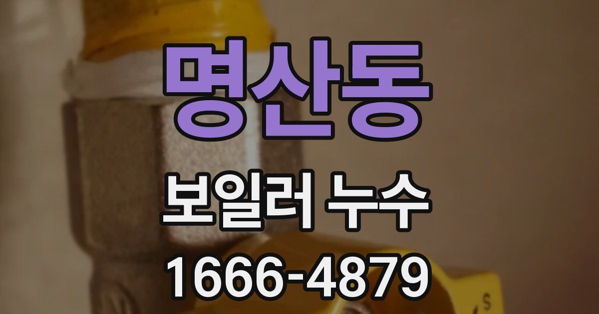 명산동 보일러 누수