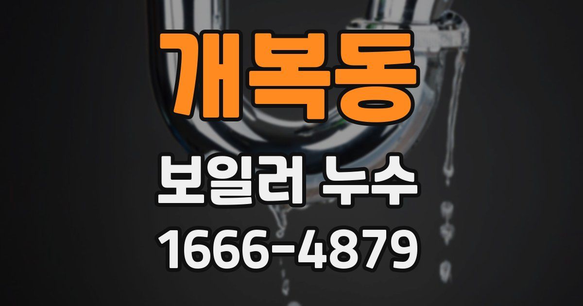 개복동 보일러 누수