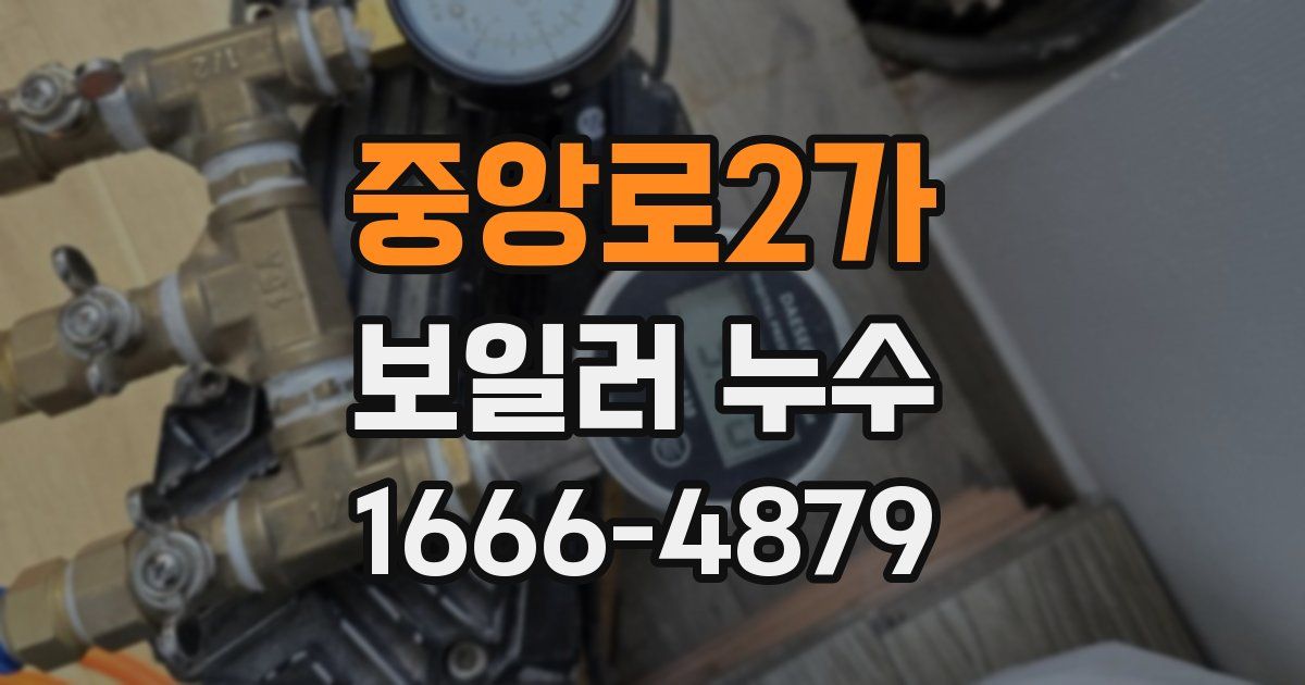 중앙로2가 보일러 누수