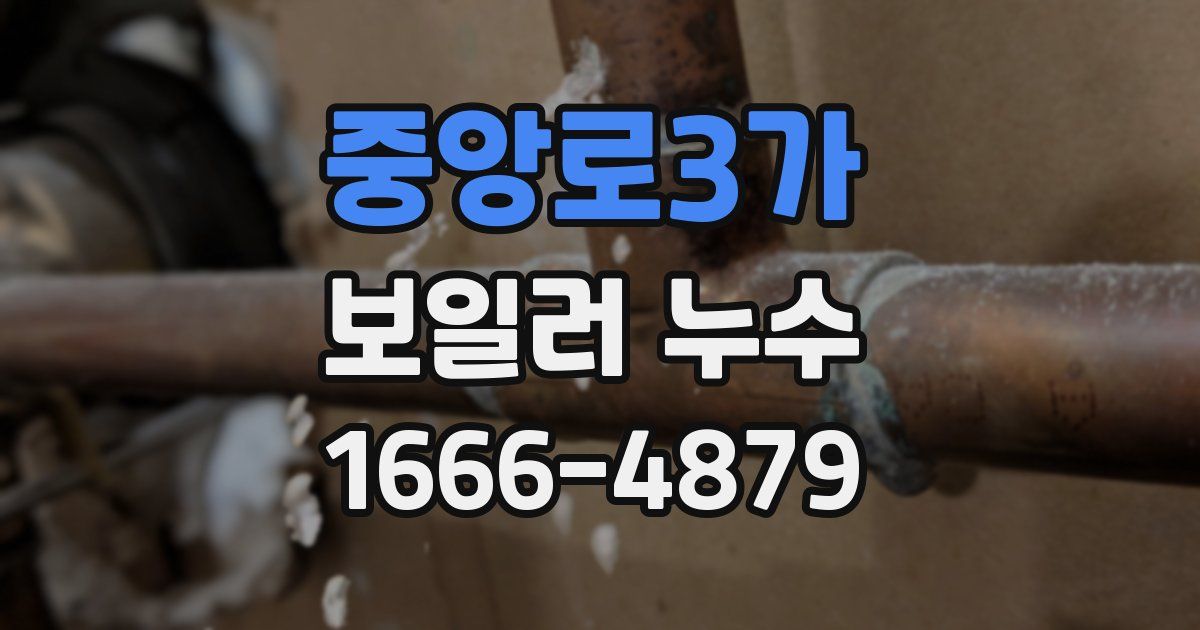 중앙로3가 보일러 누수