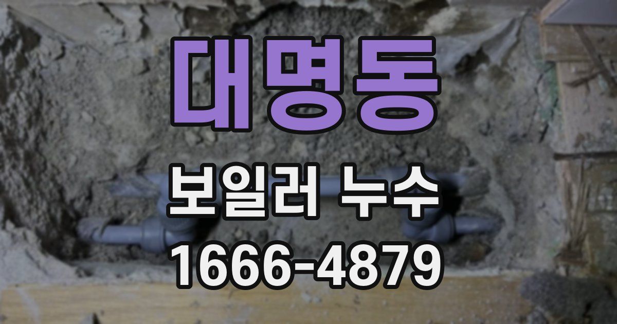 대명동 보일러 누수