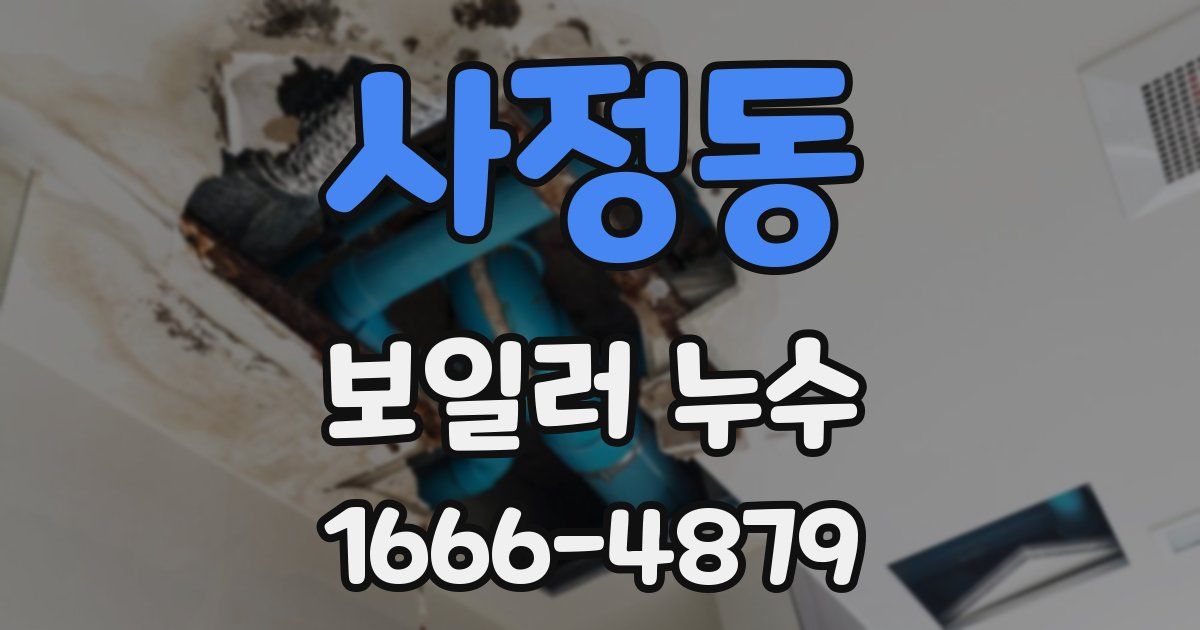 사정동 보일러 누수