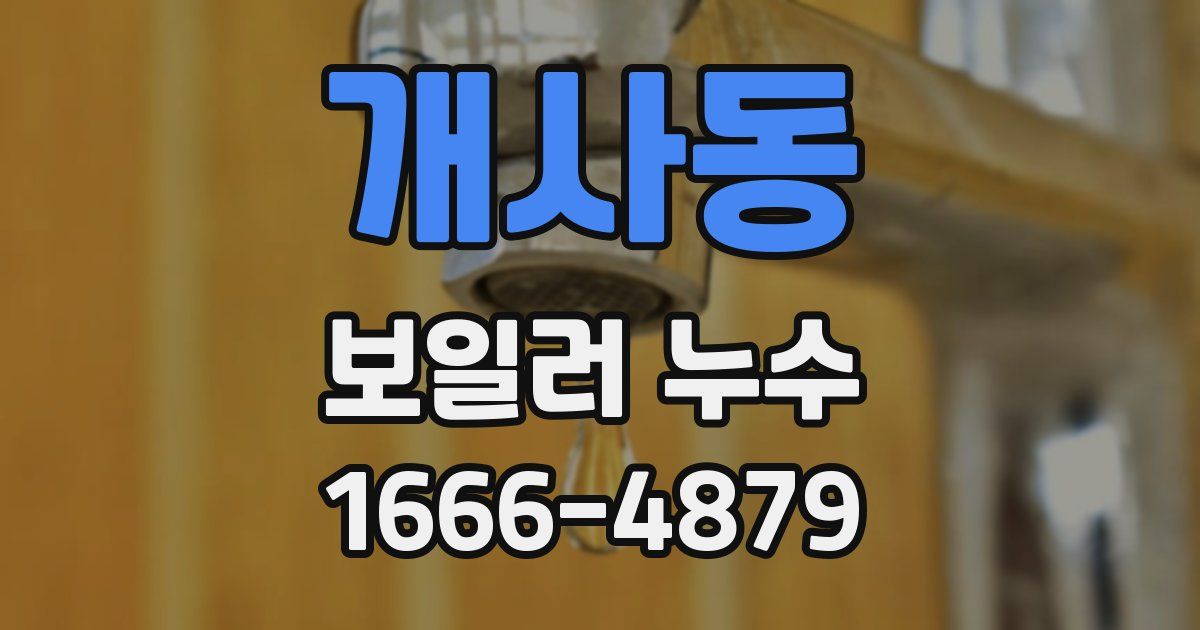 개사동 보일러 누수