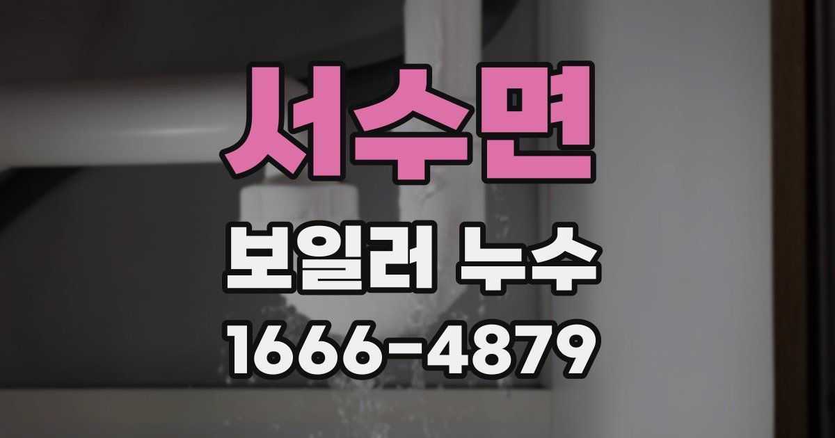 서수면 보일러 누수