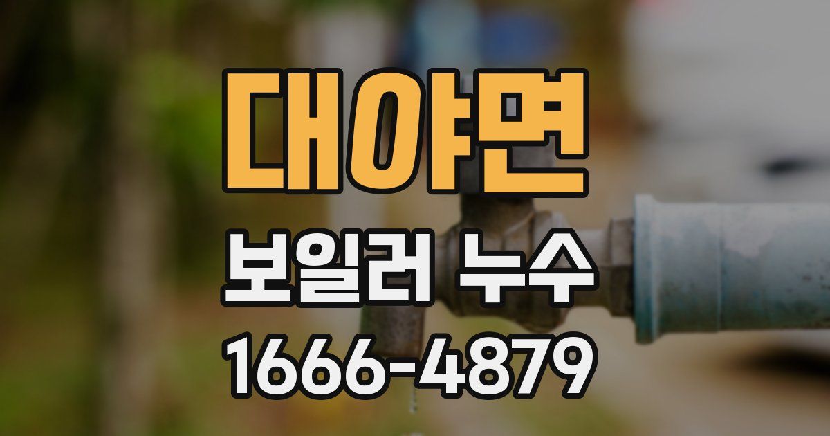 대야면 보일러 누수