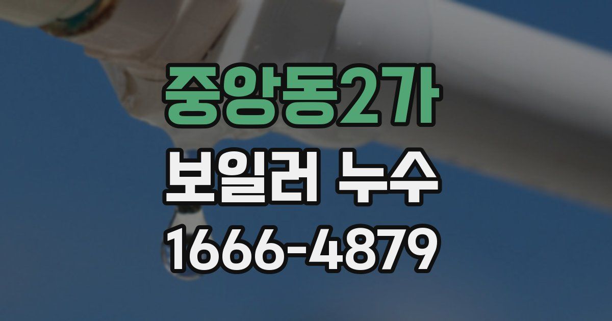 중앙동2가 보일러 누수