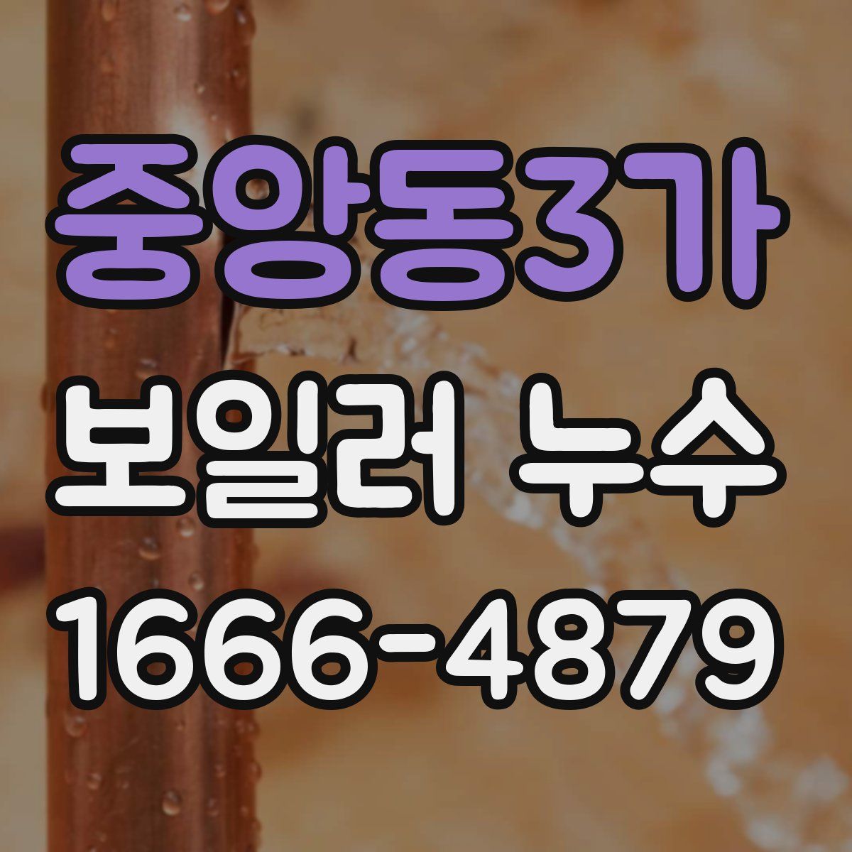 중앙동3가 보일러 누수