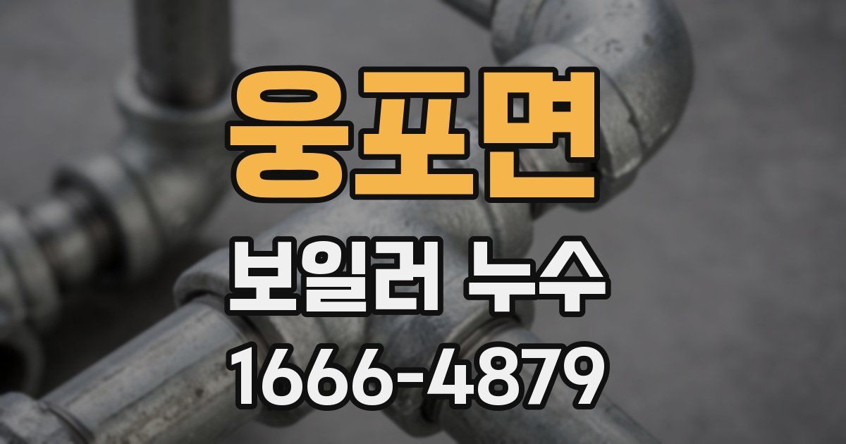 웅포면 보일러 누수