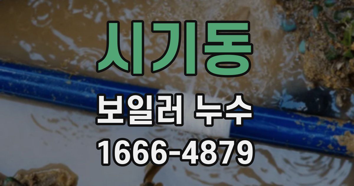 시기동 보일러 누수