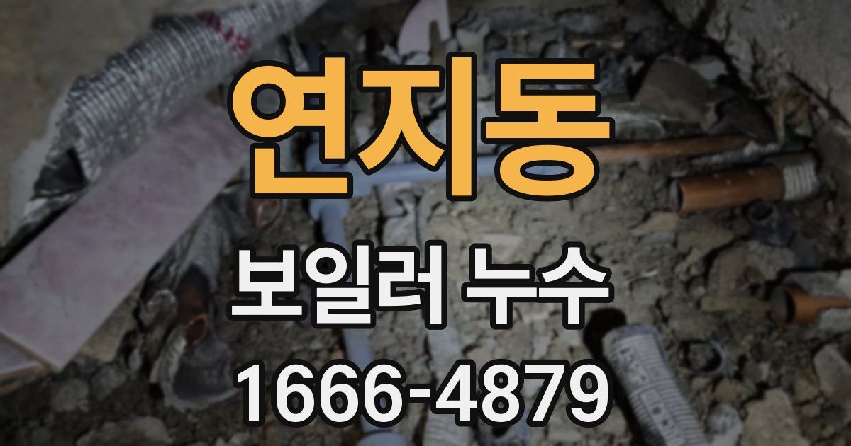 연지동 보일러 누수