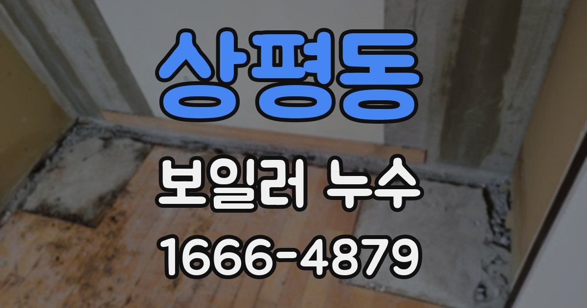 상평동 보일러 누수