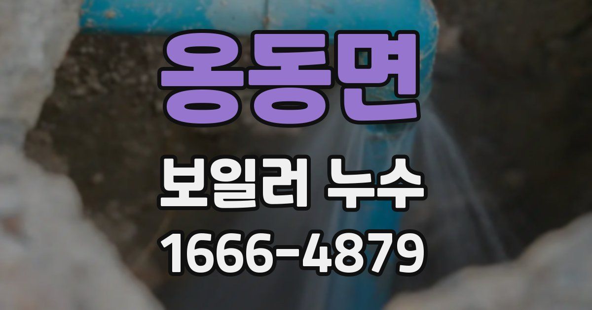 옹동면 보일러 누수