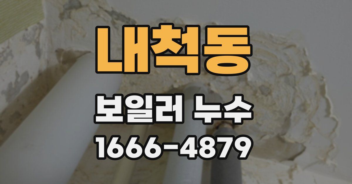내척동 보일러 누수