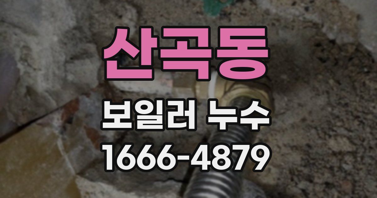 산곡동 보일러 누수