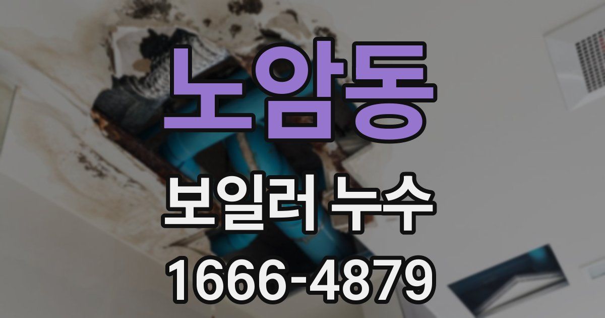 노암동 보일러 누수
