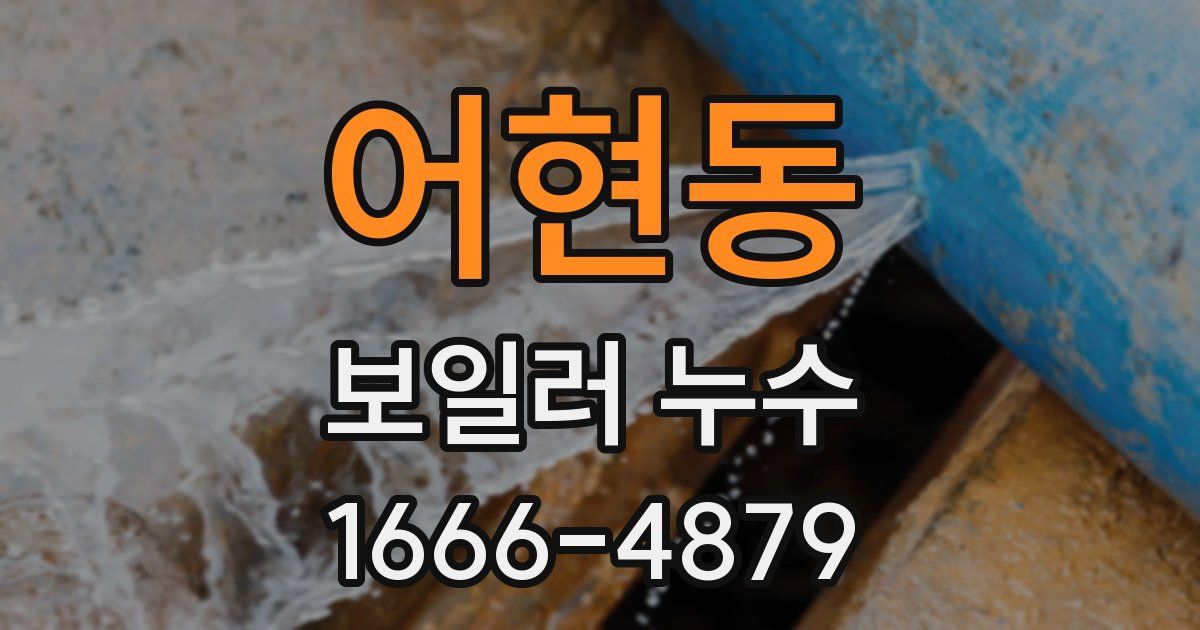 어현동 보일러 누수