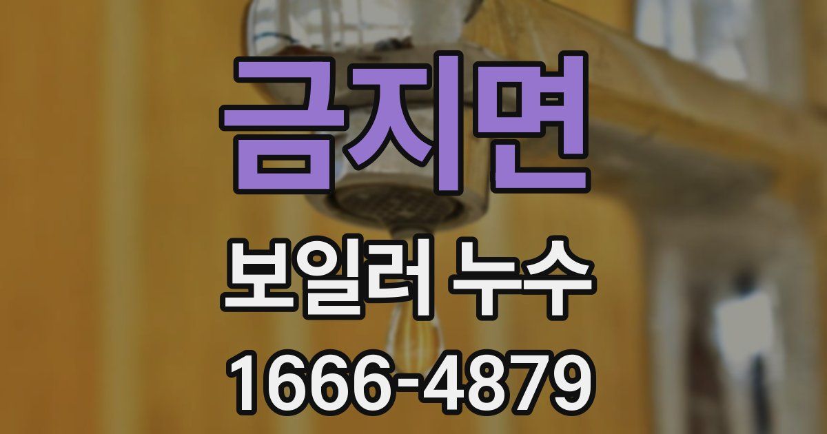 금지면 보일러 누수