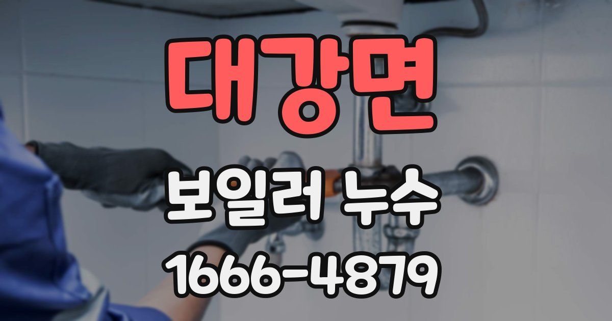 대강면 보일러 누수