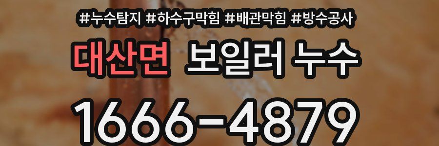 대산면 보일러 누수