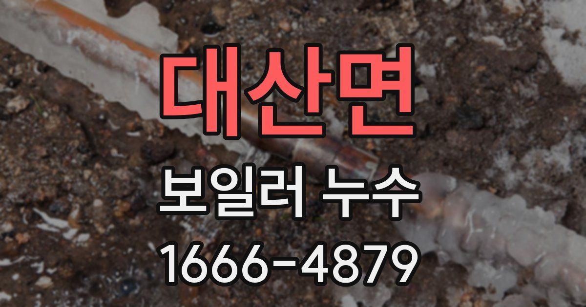 대산면 보일러 누수