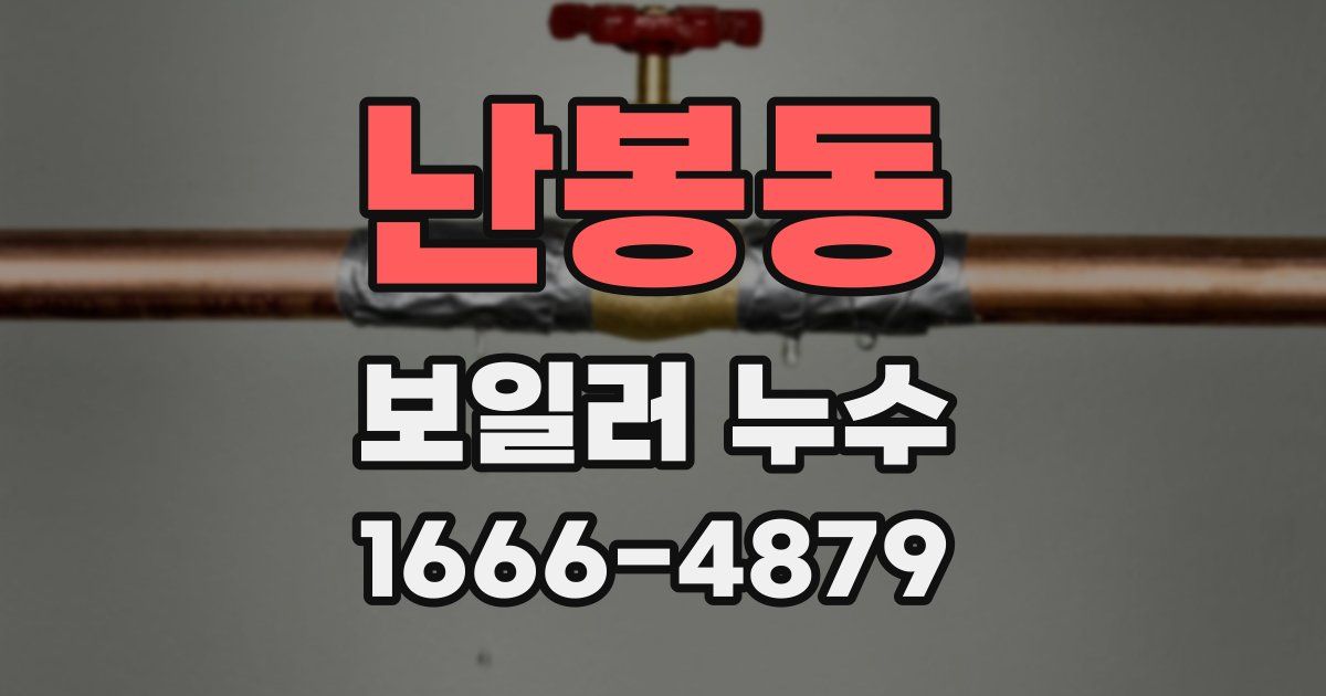 난봉동 보일러 누수