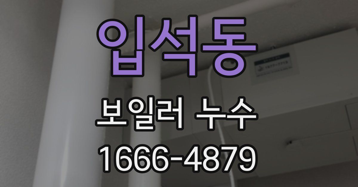 입석동 보일러 누수
