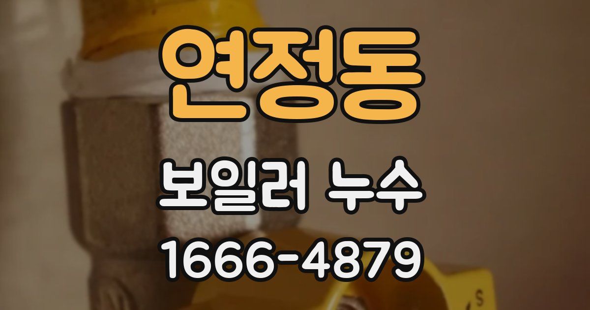 연정동 보일러 누수