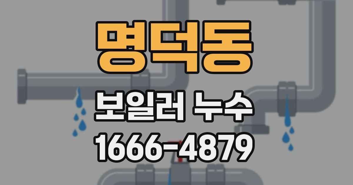 명덕동 보일러 누수