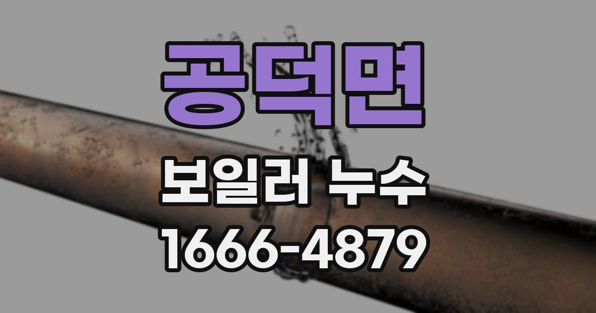 공덕면 보일러 누수