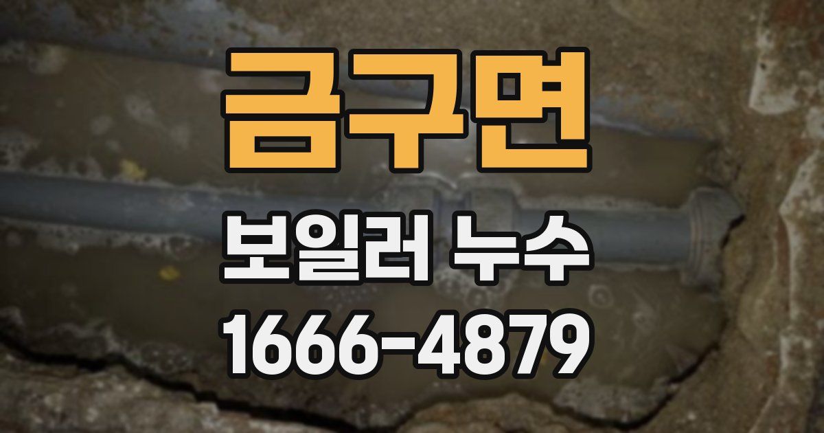 금구면 보일러 누수