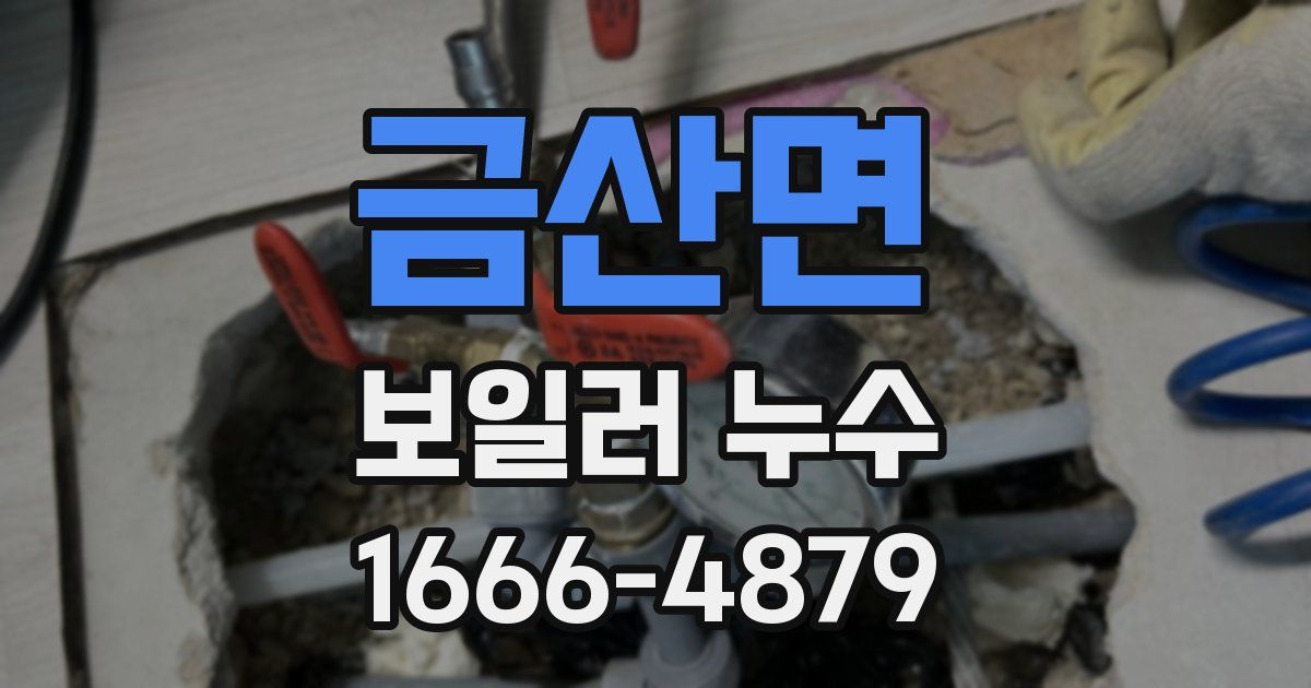 금산면 보일러 누수