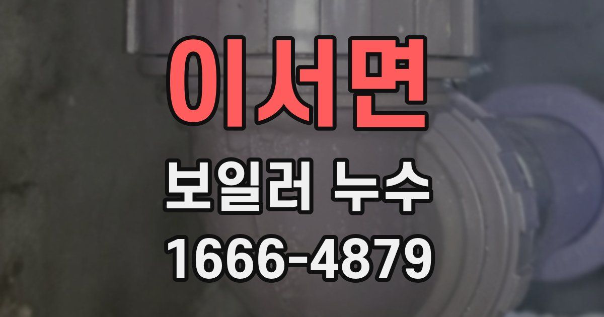 이서면 보일러 누수