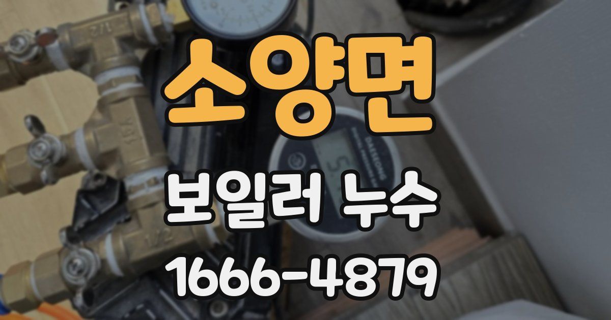 소양면 보일러 누수